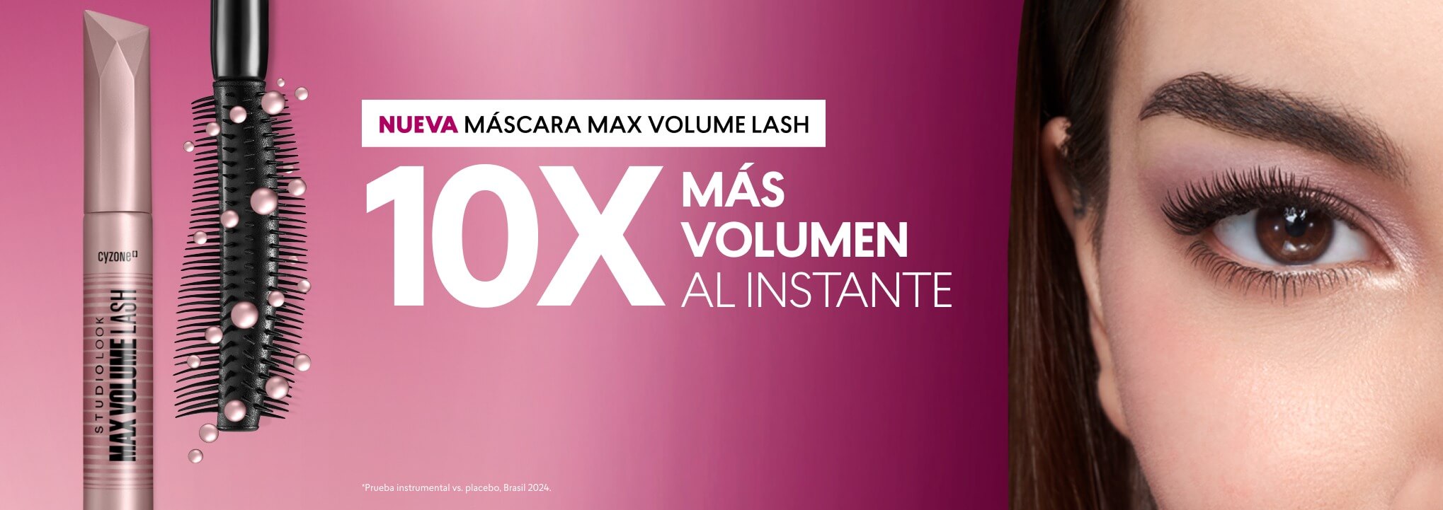 mascara de pestañas mega volumen Max Volume Cyzone