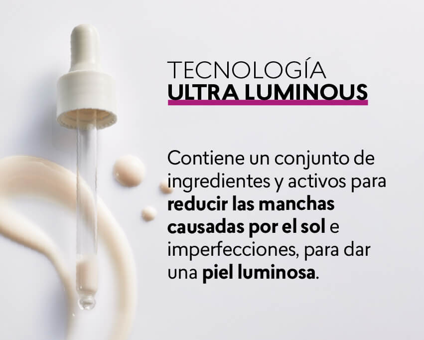 Tecnología Ultra Luminous del sérum corrector facial Skin First