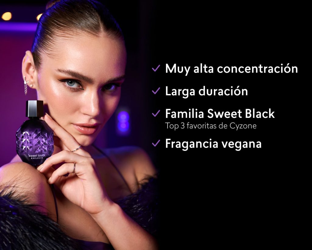 Beneficios y caracteristicas del perfume para mujer Sweet Black Exclusive