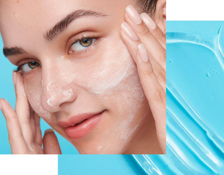 Gel limpiador facial con acido hialurónico y algas marinas que purifica la piel, limpiadora hello age prevent cyzone