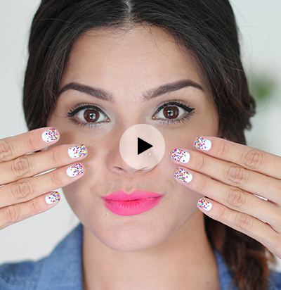 Uñas confetti