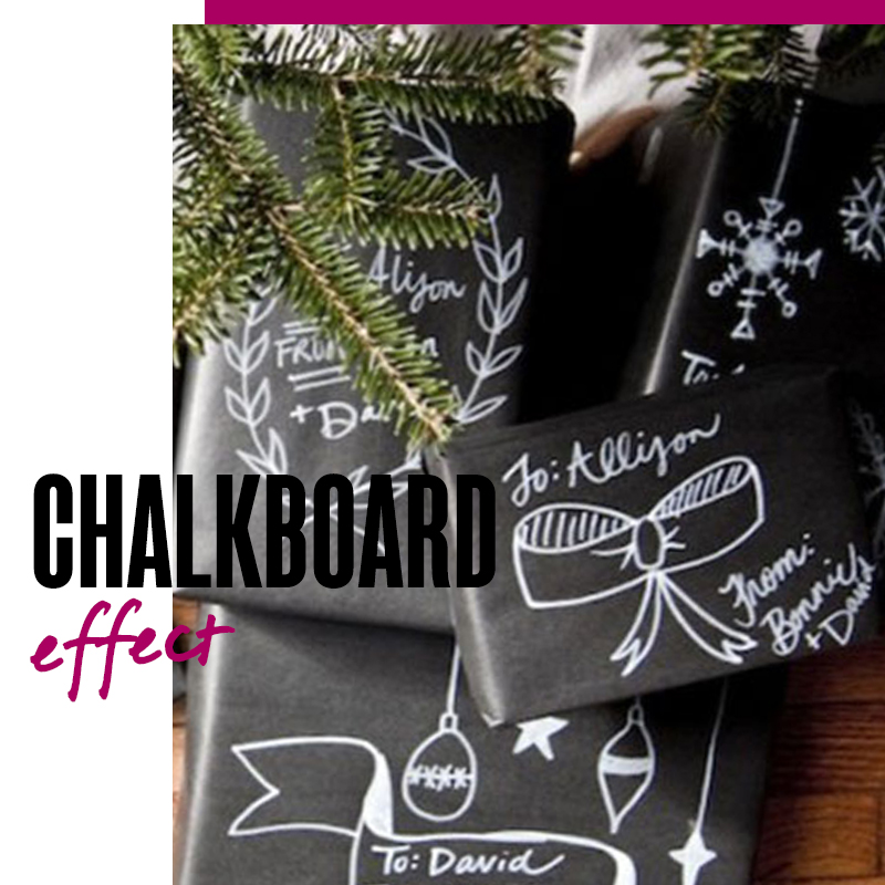 Envolturas de regalos de navidad Chalkboard effect | Fuente: Google Images